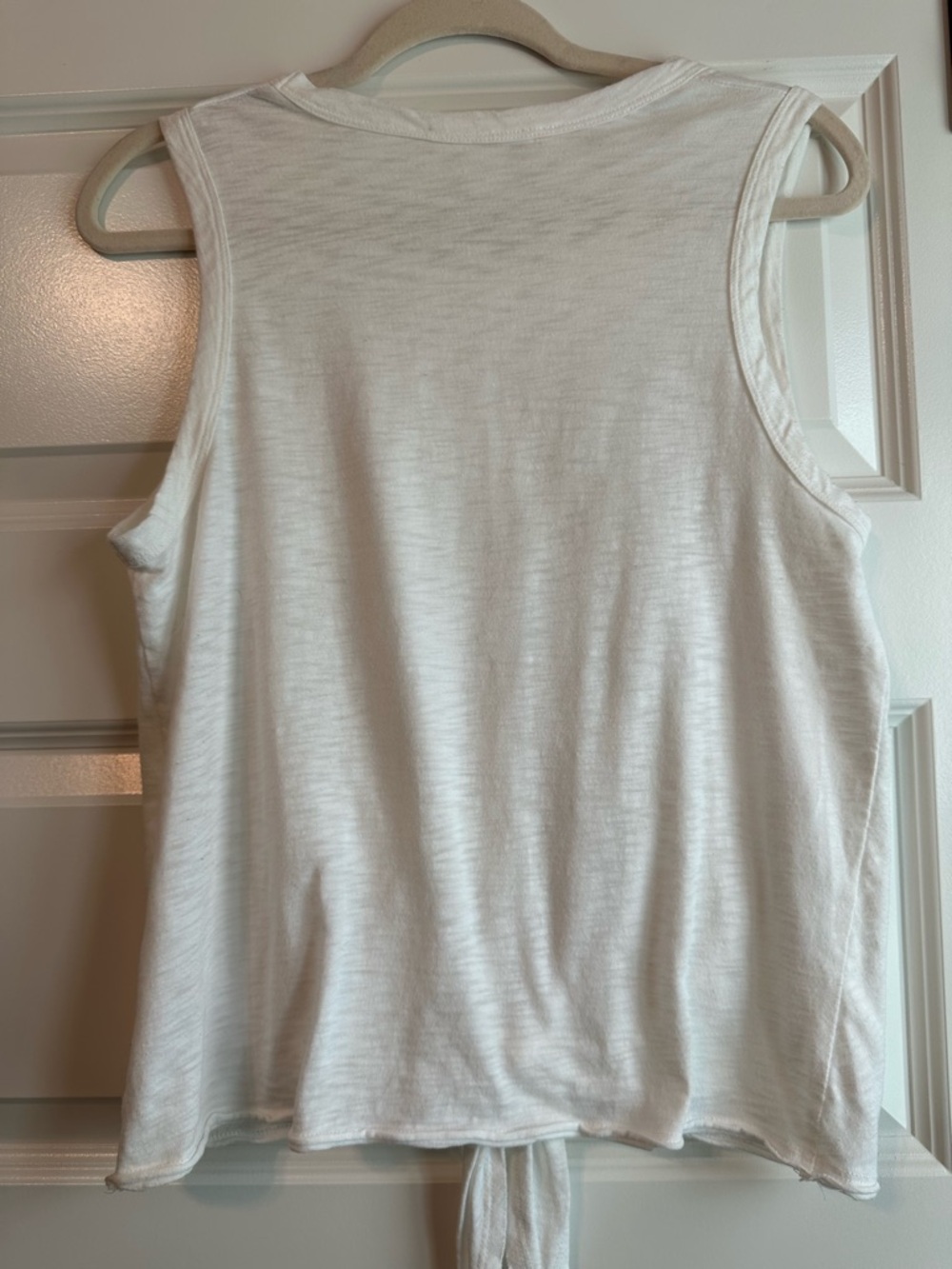 The Impeccable Pig White Tie-Front Tank - Picture 7 of 15